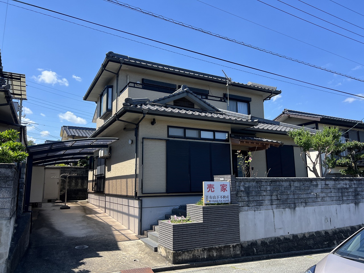 竹原市　226　青空が広がる閑静な1種低層のエリアです。